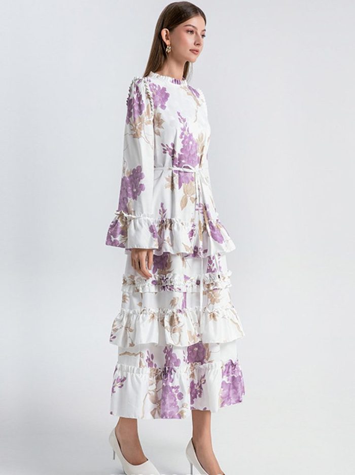 European and American Double Printed Loose Edition Cake Skirt-YY0020GZ