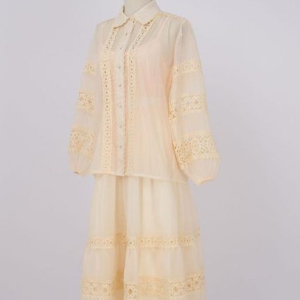 Spring Retro Style Elegant Lantern Long Sleeved Women's Dress-GZYYWL031