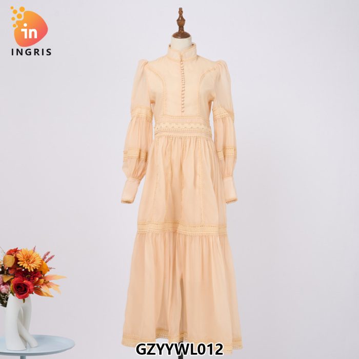 Droma Spring New Arrival Princess Puffed Sleeve Organza Casual Dress Women Black Fashion Dresses for Ladies-GZYYWL12