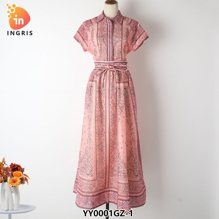 Rayon Womans Boho Floral Beach Long Maxi Wrap Dress Clothing Summer Wholesale Bohemian Dresses for Women Spring-YY0001GZ