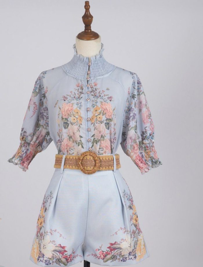 High Quality Designer Retro Print Long Sleeve Dresses Maxi Dress-YY0061GZ