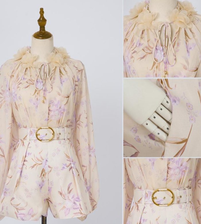 Fashion Dress Designs for Women 2023 New Summer Floral Printed Dress Long Sleeve Ruffled Skirt Sexy V Neck Slim Dress-YY0051GZ