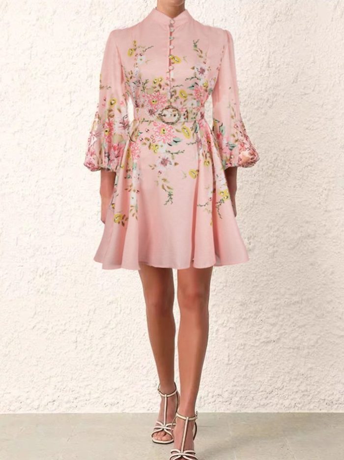 Spring New Retro Long Sleeve Princess Dress Spring and Autumn Dress-GZYYKJ033