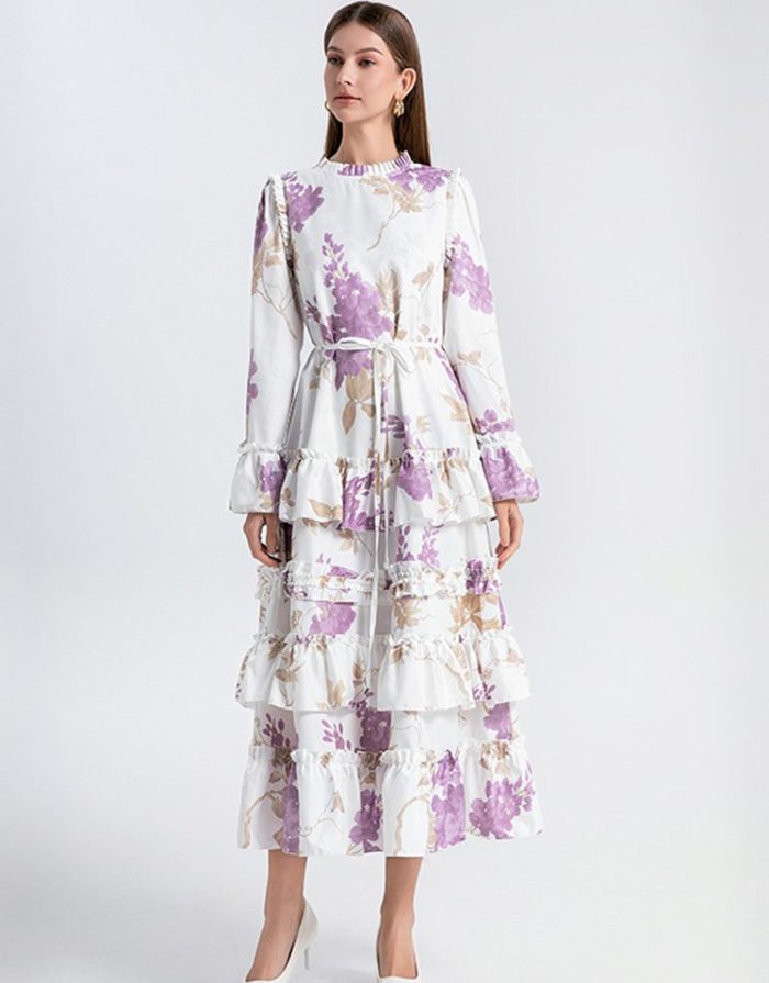 European and American Double Printed Loose Edition Cake Skirt-YY0020GZ