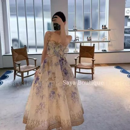 New Hot -selling Heavy Work Light Luxury Forest fairy Party Elegant Evening Dress for Women-GZYY0003