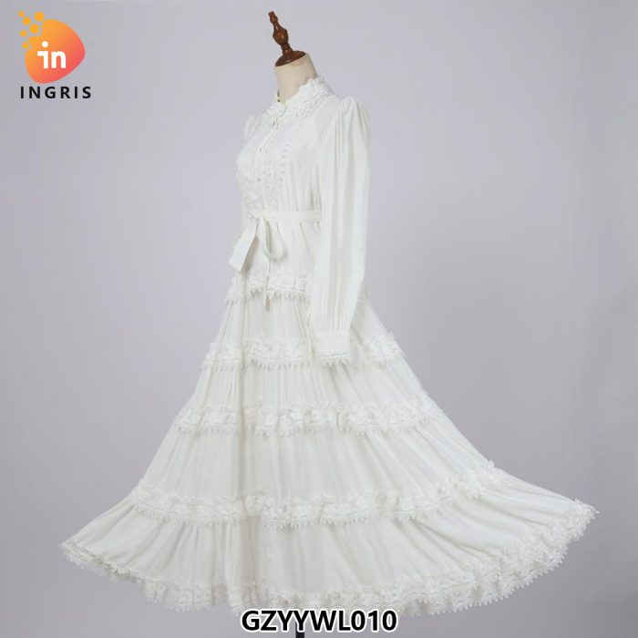 Great Design Summer Solid White Elastic Modern Prom Elegant Dresses for Girls-GZYYWL010