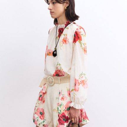 Floral Print New Latest Design Dubai Fashion Royal Women-GZYYKJ100