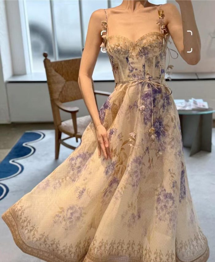 New Hot -selling Heavy Work Light Luxury Forest fairy Party Elegant Evening Dress for Women-GZYY0003