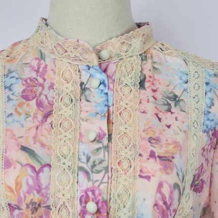 European and American Sexy Vacation Style Summer New Round Neck Long Sleeve Ruffled Design Floral Print Short Dress-YY0058GZ