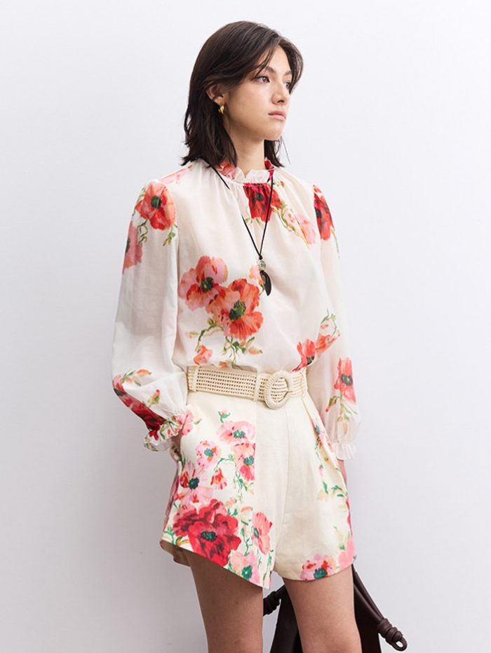 Floral Print New Latest Design Dubai Fashion Royal Women-GZYYKJ100