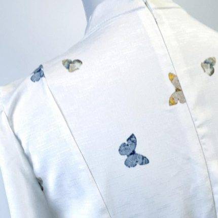 Spring Autumn Elegant Stand Collar Bubble Sleeve Single Breasted Printed Women Dress-YY0045.99GZ