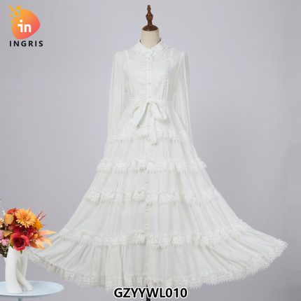 Great Design Summer Solid White Elastic Modern Prom Elegant Dresses for Girls-GZYYWL010