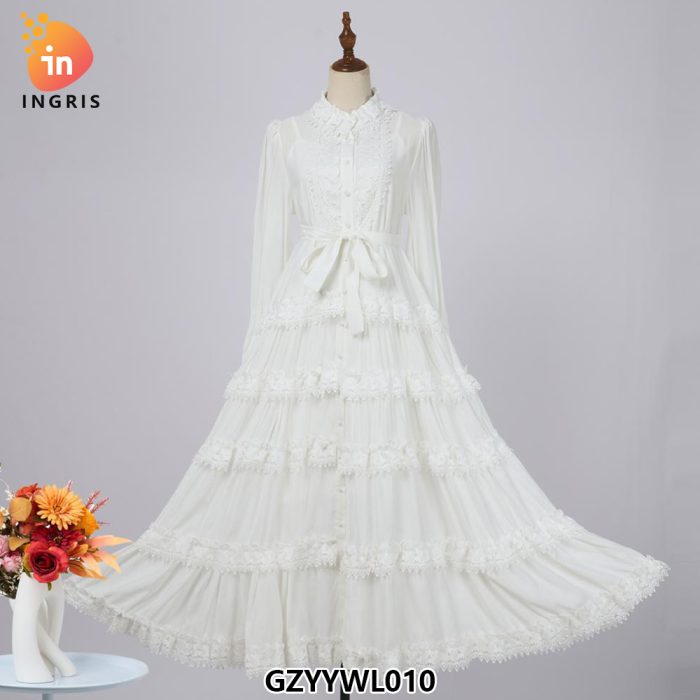Great Design Summer Solid White Elastic Modern Prom Elegant Dresses for Girls-GZYYWL010
