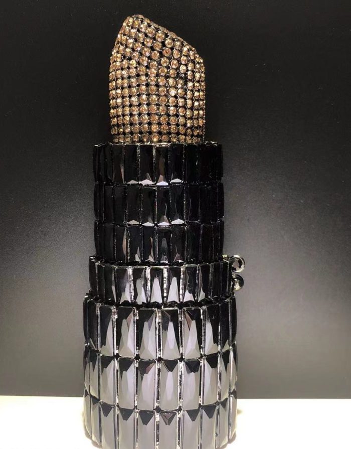 Chichi - Crystal Lipstick Shaped Evening Clutch