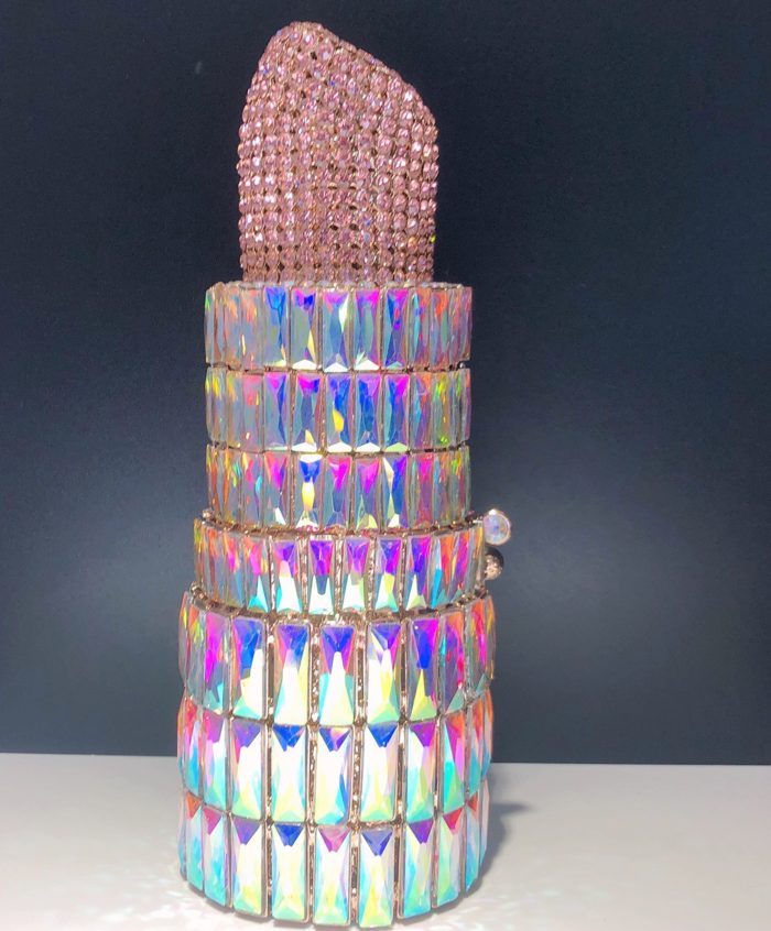 Chichi - Crystal Lipstick Shaped Evening Clutch