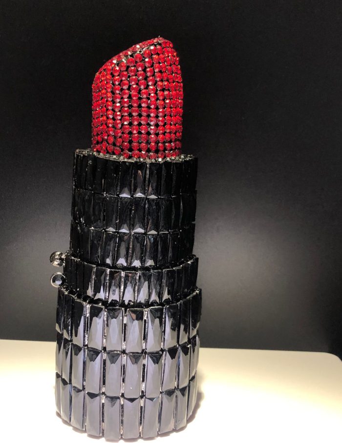 Chichi - Crystal Lipstick Shaped Evening Clutch