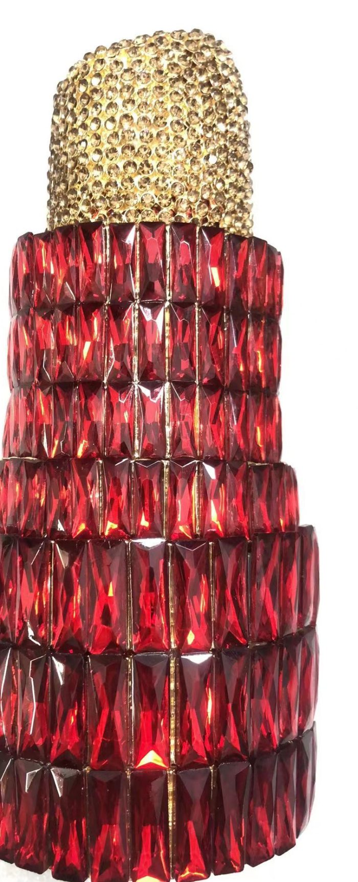 Chichi - Crystal Lipstick Shaped Evening Clutch