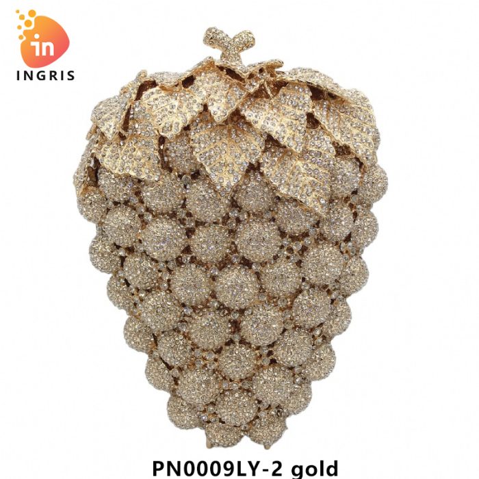 Eso - Crystal Grape Cluster Shaped Evening Clutch