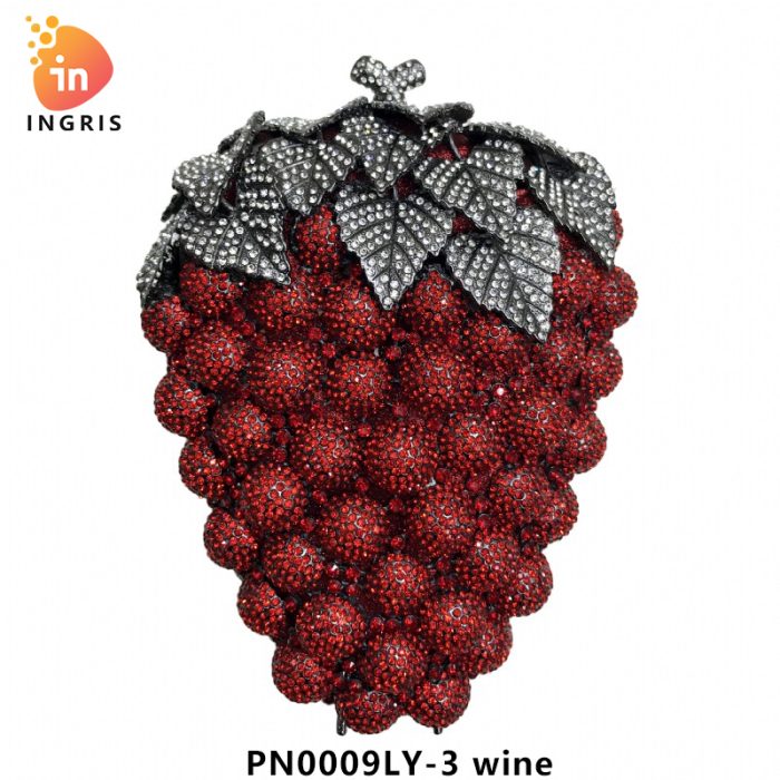 Eso - Crystal Grape Cluster Shaped Evening Clutch