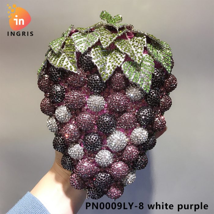 Eso - Crystal Grape Cluster Shaped Evening Clutch