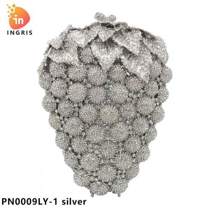 Eso - Crystal Grape Cluster Shaped Evening Clutch
