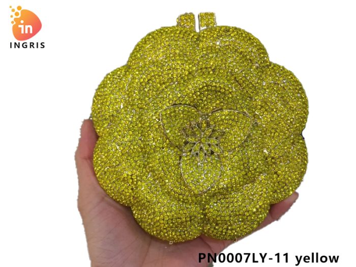 Kristaro - Floral Crystal and Rhinestone Embellished Evening Clutch