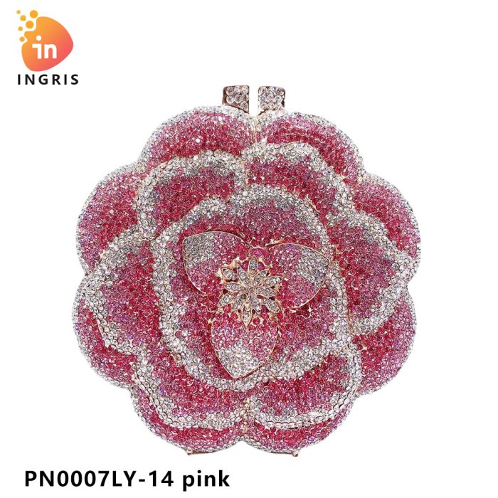 Kristaro - Floral Crystal and Rhinestone Embellished Evening Clutch