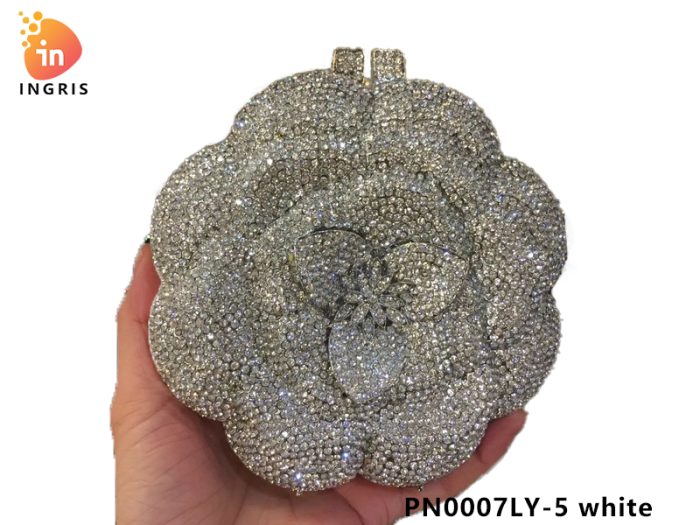 Kristaro - Floral Crystal and Rhinestone Embellished Evening Clutch