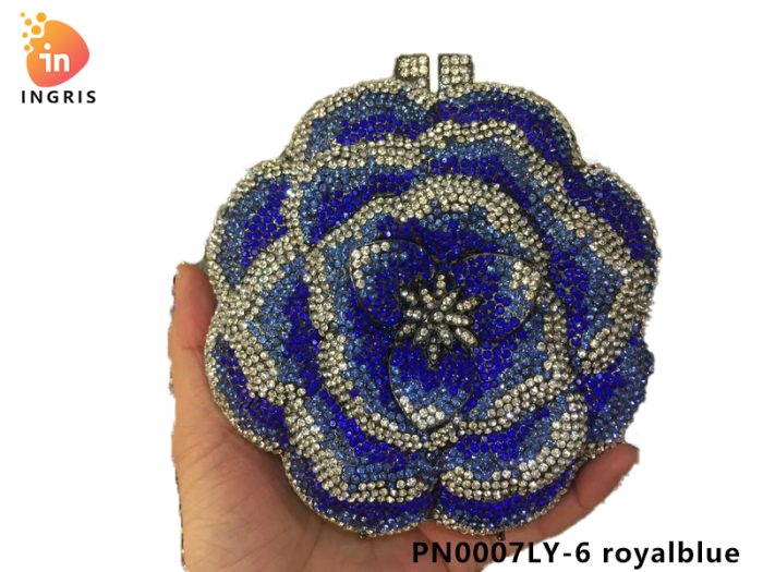 Kristaro - Floral Crystal and Rhinestone Embellished Evening Clutch