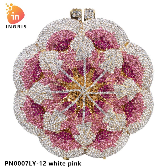 Kristaro - Floral Crystal and Rhinestone Embellished Evening Clutch