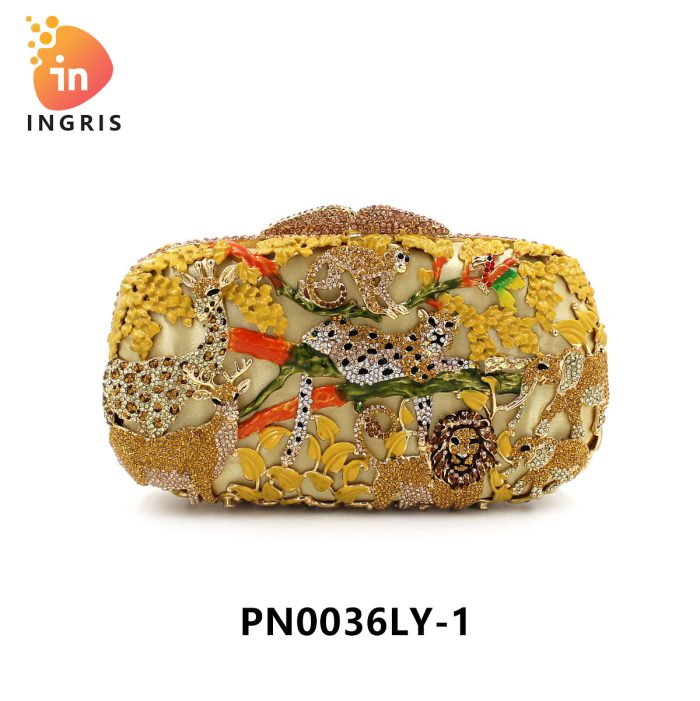 Lola - Crystal Jungle Safari Animal Evening Clutch