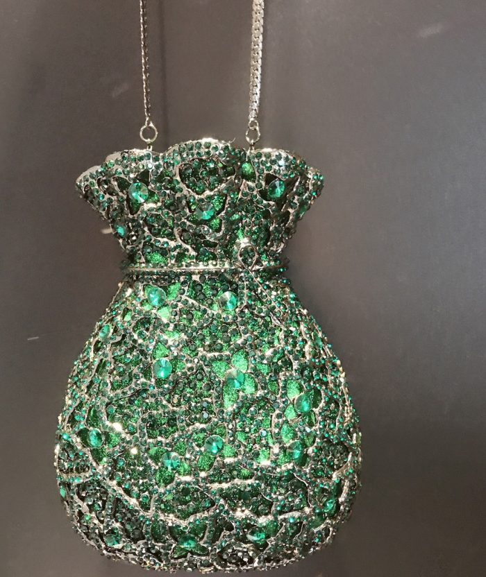 Lope - Crystal Bejeweled Money Bag Evening Clutch
