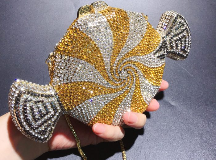 Lorusa - Crystal Candy Shaped Evening Clutch Bag
