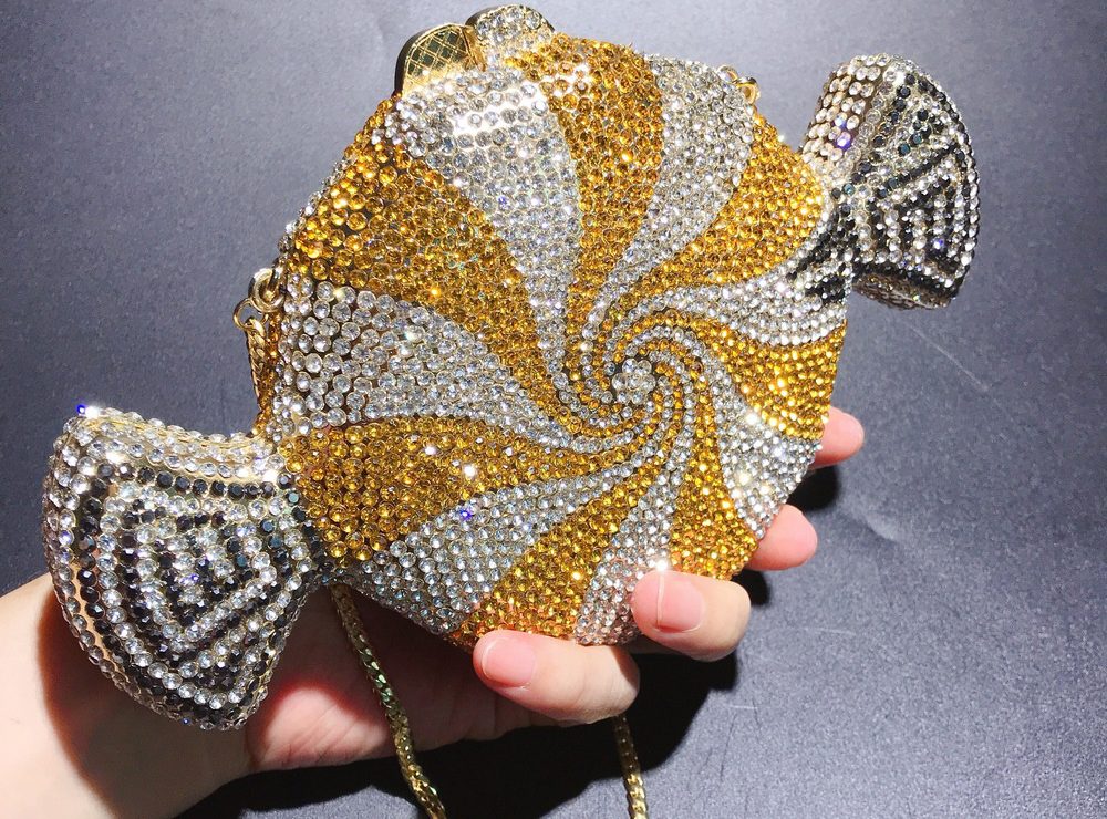 Lorusa - Crystal Candy Shaped Evening Clutch Bag