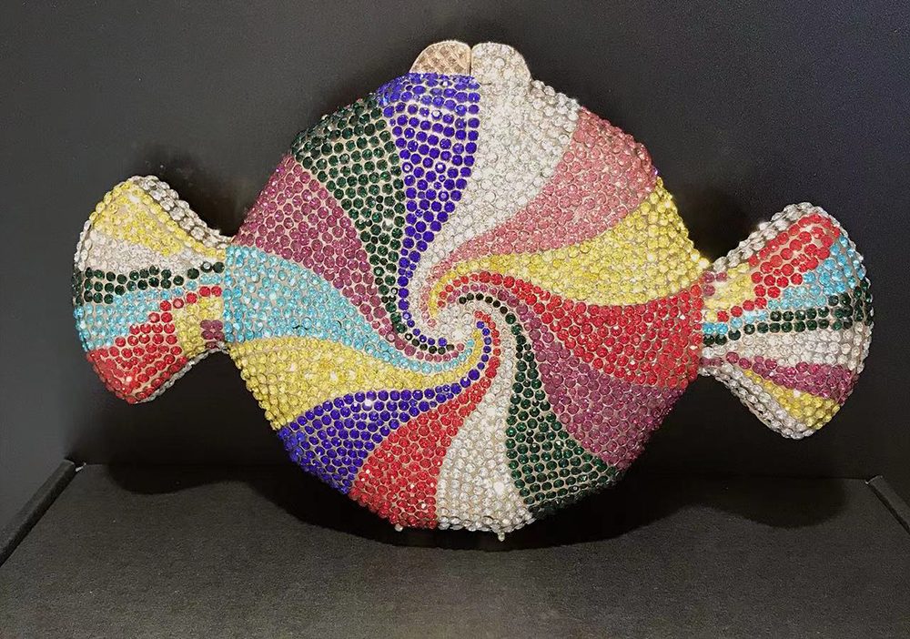 Lorusa - Crystal Candy Shaped Evening Clutch Bag