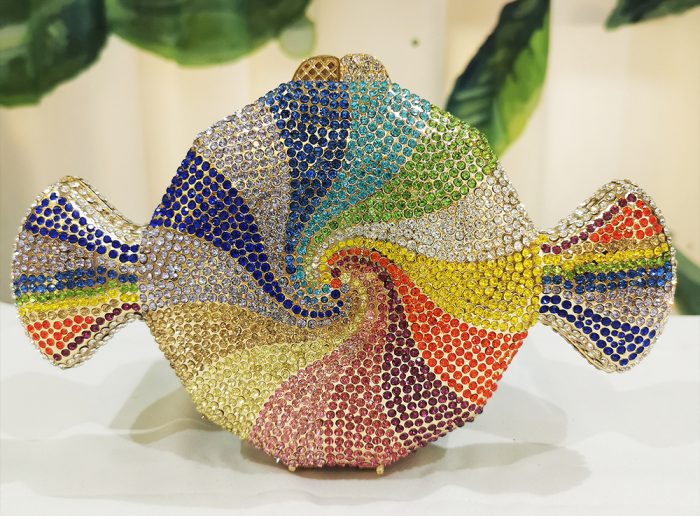 Lorusa - Crystal Candy Shaped Evening Clutch Bag