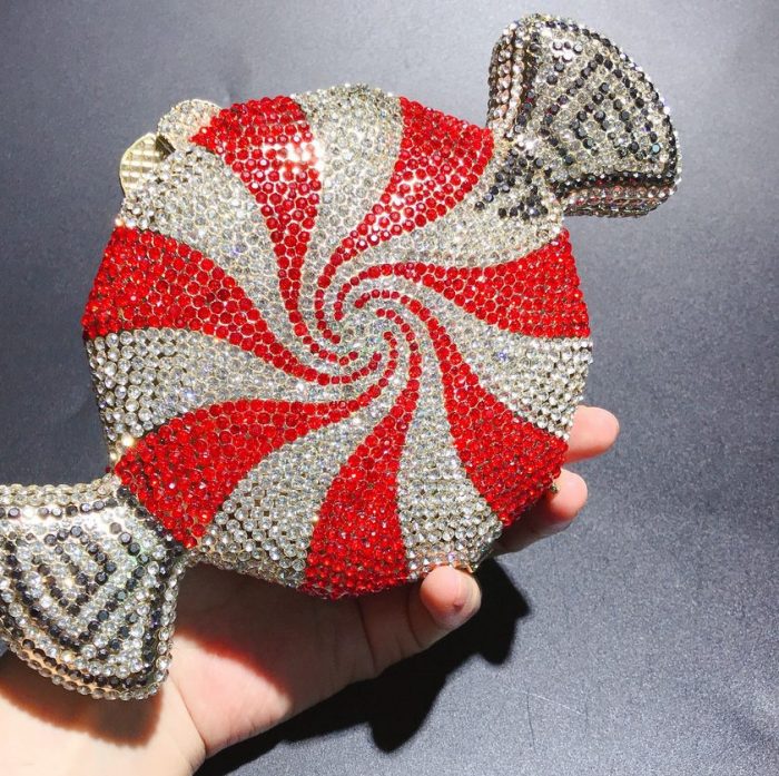 Lorusa - Crystal Candy Shaped Evening Clutch Bag