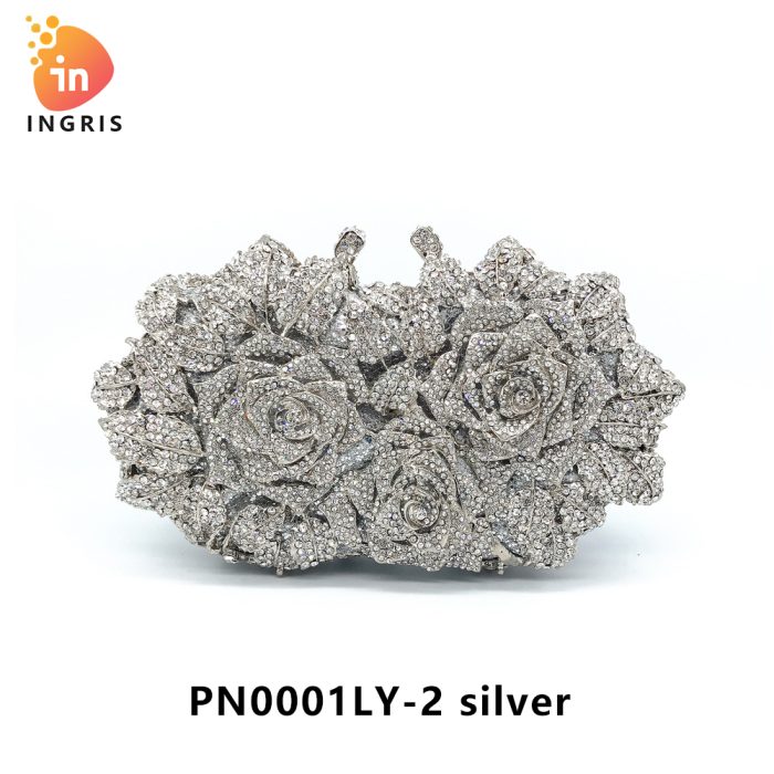Mace - Floral Crystal Embellished Evening Clutch