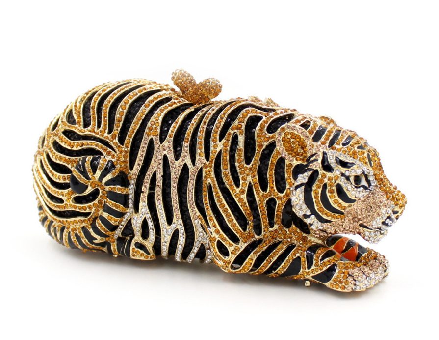 Medina - Crystal Tiger Clutch Shoulder Bag