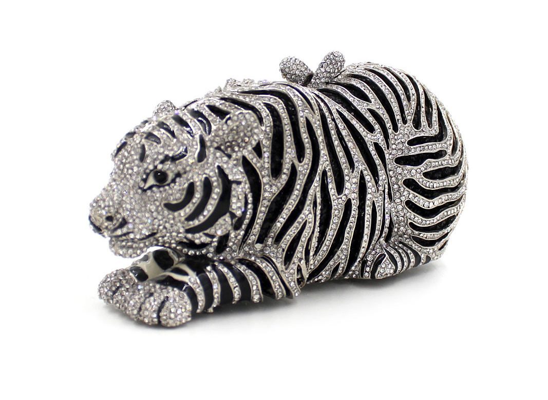 Medina - Crystal Tiger Clutch Shoulder Bag