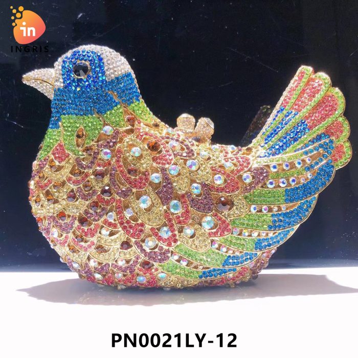 Nkosi - Crystal Bird Shaped Evening Clutch
