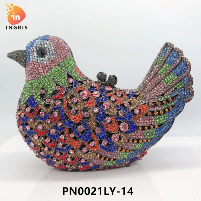 Nkosi - Crystal Bird Shaped Evening Clutch
