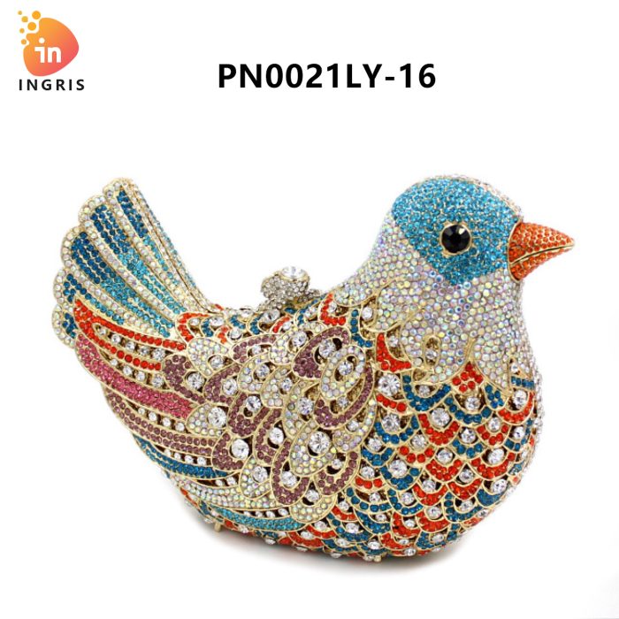 Nkosi - Crystal Bird Shaped Evening Clutch