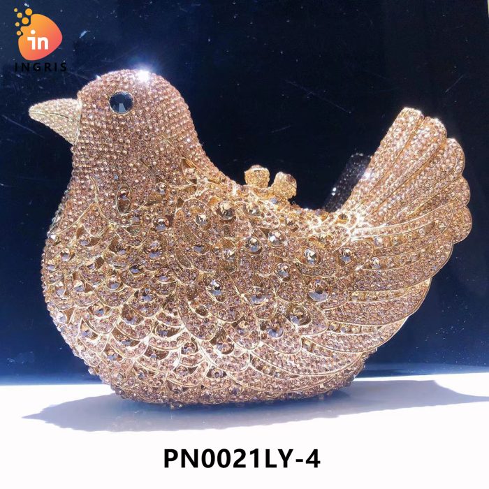Nkosi - Crystal Bird Shaped Evening Clutch