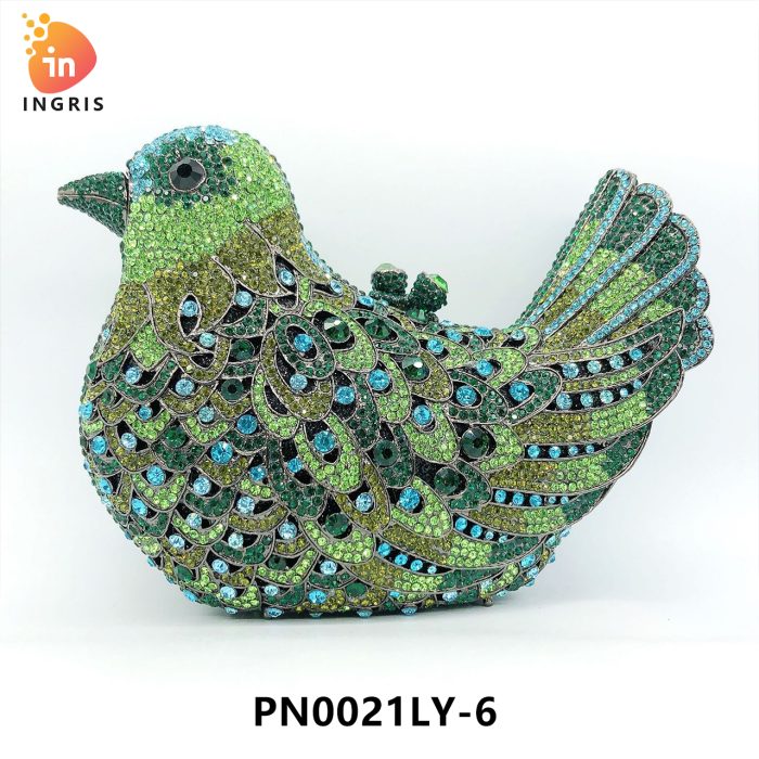 Nkosi - Crystal Bird Shaped Evening Clutch