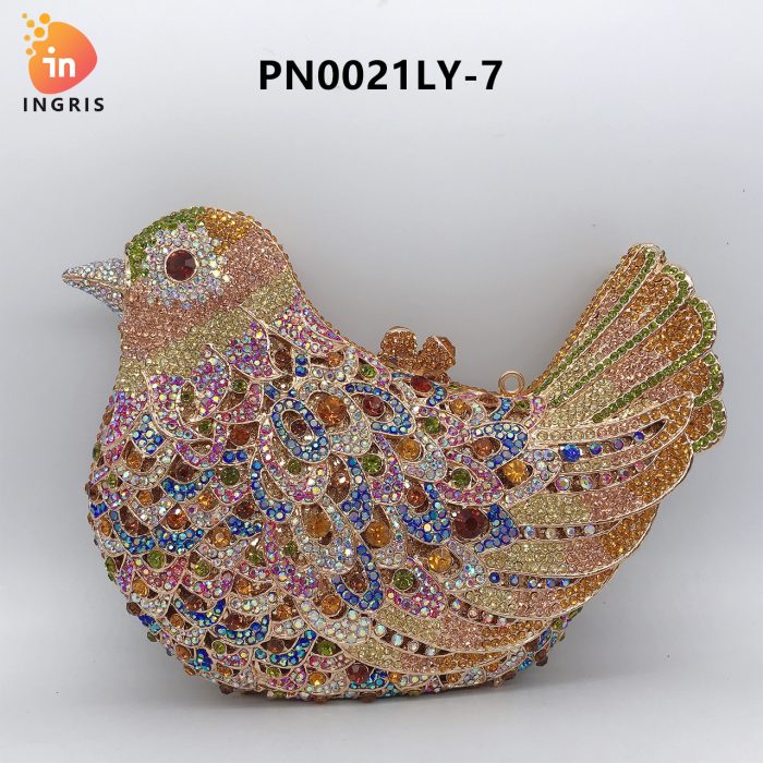 Nkosi - Crystal Bird Shaped Evening Clutch