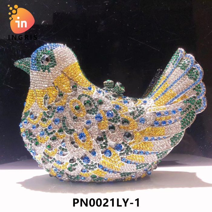 Nkosi - Crystal Bird Shaped Evening Clutch