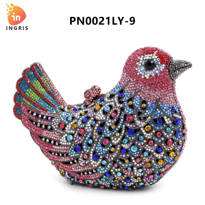 Nkosi - Crystal Bird Shaped Evening Clutch
