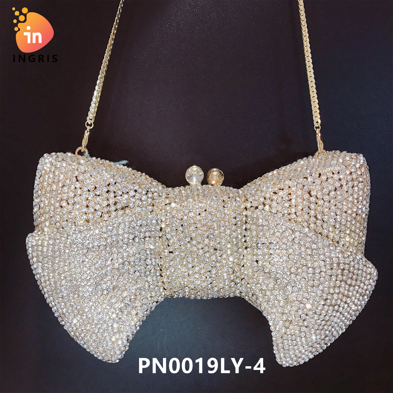 Ruth - Crystal Bow Shaped Evening Clutch