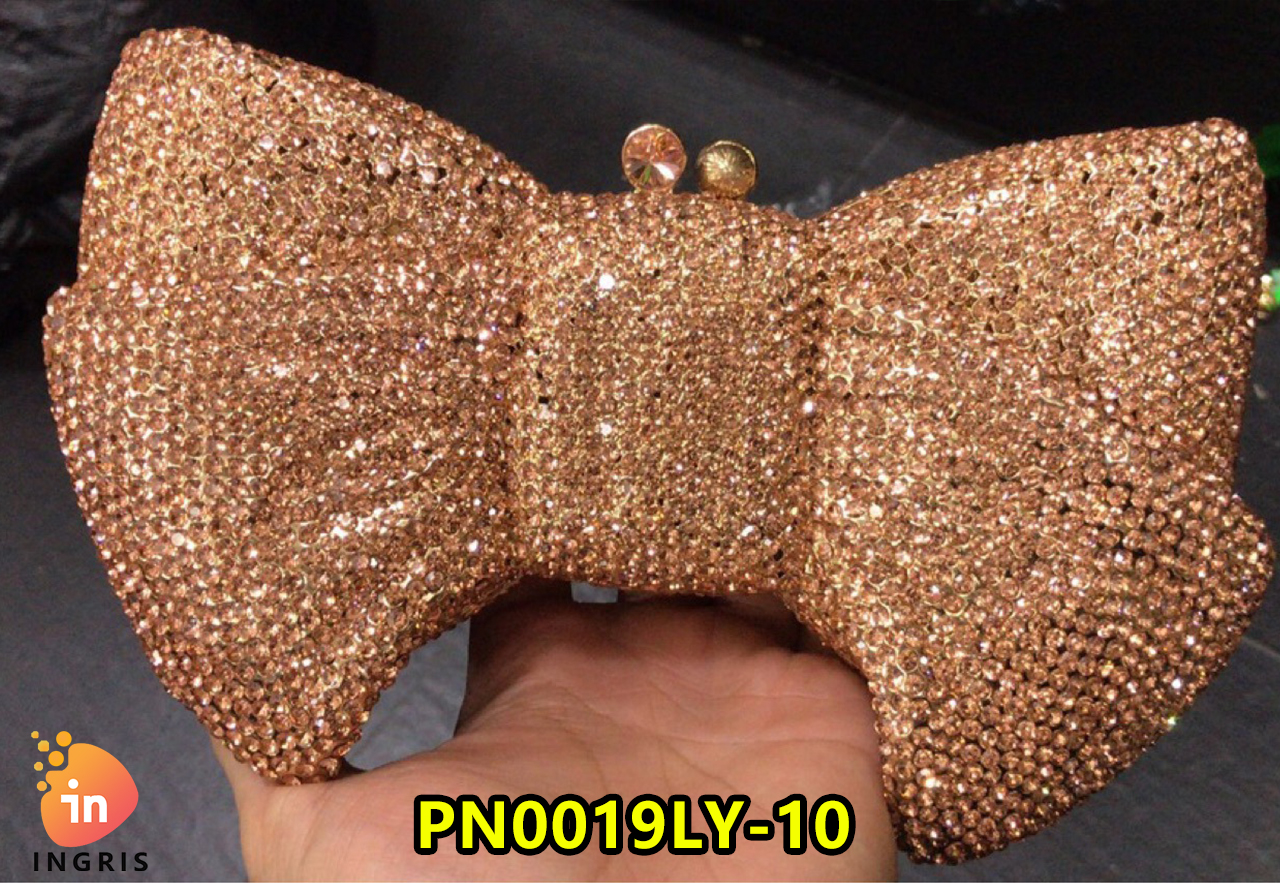 Ruth - Crystal Bow Shaped Evening Clutch